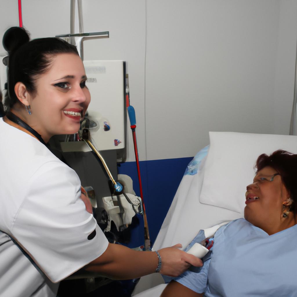 A nurse providing patient care